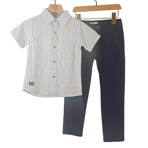 Set all'ingrosso di abbigliamento per bambini in cotone 100% Casual pantaloncini da t-shirt stampati per ragazzi 4-12 anni - Product Image 3