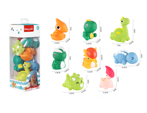 Dễ Thương Đầy Màu Sắc Mềm Cao Su Bé Tắm Đồ Chơi Thiết Lập Vịt Khủng Long Phim Hoạt Hình Trẻ Em Bé Bồn Tắm Nước Tắm Đồ Chơi Cho Trẻ Mới Biết Đi Trẻ Em - Product Image 6