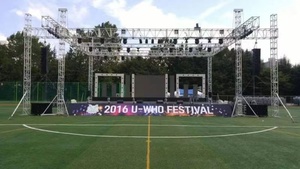 Giàn nhôm lắp ráp nhanh chất lượng cao với màu sắc phù hợp cho chiếu sáng chuyên nghiệp cho thấy thiết lập Sân Khấu đám cưới thanh lịch - Product Image 5