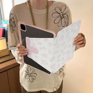 Funda Protectora para Tablet Apple <span class=keywords><strong>iPad</strong></span> con Diseño de Flores en Forma de Lazo, con Soporte Giratorio Pro para la 11ª Generación Mini - Product Image 3