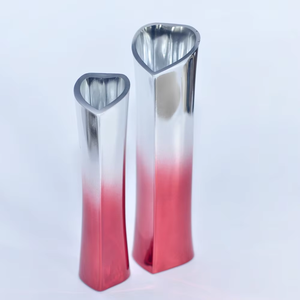 <span class=keywords><strong>Vaso</strong></span> da Tavolo a Forma di <span class=keywords><strong>Cuore</strong></span> per Matrimoni, <span class=keywords><strong>Vaso</strong></span> in Vetro Rosso Elettroplaccato per Centrotavola con Elegante Composizione Floreale - Product Image 6
