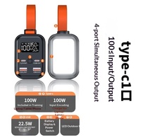 Batterie externe pour ordinateur portable PD100W, 30 000 mAh, capacité extra-large, lampe de camping, utilisation en extérieur, coque en alliage