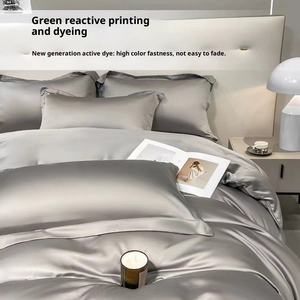 Sommer Hochwertiges Lanjing Vierteiliges <span class=keywords><strong>Set</strong></span> Cool Ice <span class=keywords><strong>Silk</strong></span> Naked Sleeping Bettlaken Bett bezug Home Decoration Bettwäsche - Product Image 3