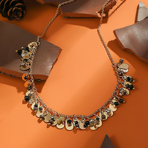 Collar de Moda con Capas, Chapado en Oro, Estilo Bohemia, Joyería para Mujer para Fiestas - Product Image 1