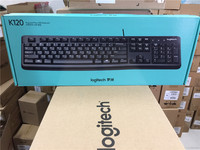 Logitech K120 artı zanaat için 100% orijinal klavye PC TV Laptop için USB arayüzü yeni kauçuk malzeme