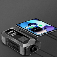 Démarreur de voiture tout-en-un LS18B avec compresseur d'air 12V pour voitures essence et diesel, capacité 6000mAh-16000mAh, kit multifonctionnel