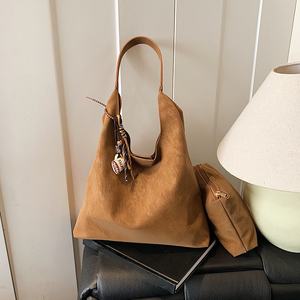 Bolsos de Mano de Ante Vintage al por Mayor en Conjuntos Combinados, Bolso de Hombro Multiusos Nuevo 2025, Bolso de Viaje de Gran Capacidad - Product Image 1