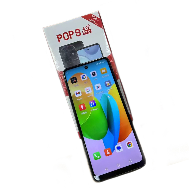 Original Brand New Pop8pro Cellphone High Quality 6.6 Inch 4G Android 13 Mobile Phone Smartphone