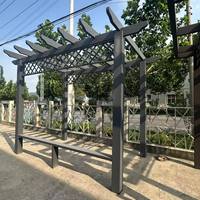 Gazebo moderne en aluminium sur mesure avec écran décoratif, prix d'usine, pavillon en métal à toit rigide pour cour arrière