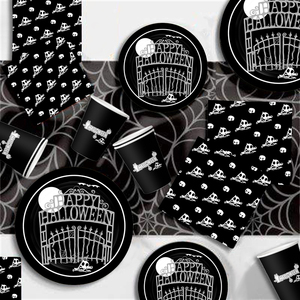 Xieli Vietnam Assiettes En <span class=keywords><strong>Carton</strong></span> Jetable Vintage Spider <span class=keywords><strong>Halloween</strong></span> Party Décoration - Product Image 4
