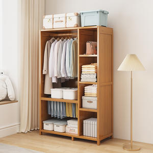 Armario Moderno Simple de Gran Capacidad, Gabinete Independiente de Madera Sólida con Puerta Corredera para Almacenamiento en el Dormitorio - Product Image 5