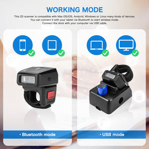 Escáner de Código de Barras Inalámbrico 2D Resistente RS-8000BT, Lector de Códigos QR Portátil con Batería Reemplazable de 450 mAh - Product Image 5