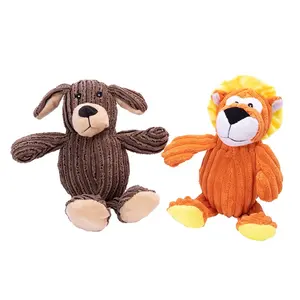 Hot Sell Pet Chew Toy Mais Plüsch Netter Hund Kaninchen Affe Tierform Interaktives Hunde kau spielzeug mit Lärm