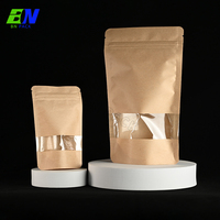 Sachet Doypack en Papier Kraft Biodégradable avec Encoche de Déchirement pour Grains de Café, Noix, Thé et Emballage Alimentaire Facile à Utiliser