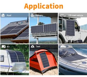 Panel Solar Flexible Monocristalino OEM para RV, Módulo Solar de 200 WP, Paneles Solares de 18V para Techo, Uso Residencial y para RV - Product Image 5