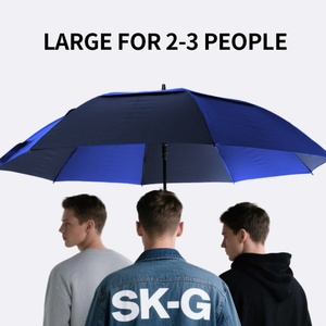Compact Foldable Straight Golf <b>Umbrella</b> Pongee American Style for Easy Storage Business Use Golf Bags Carrying Case Water - Product Image 2
