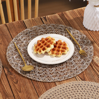 Meilleures ventes : Sets de table ronds et sous-verres en lin et jute tressés de 15 pouces, résistants à la chaleur et antidérapants