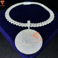 Chaîne cubaine Miami Iced Out de 15 mm avec fermoir personnalisé et moissanite en argent 925 pour bracelets et colliers de rappeurs
