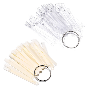 Palette de présentation carrée en ABS pour 50 échantillons de vernis à ongles avec anneau métallique pour usage sur les doigts, idéale pour la pratique et la présentation de couleurs de gel. - Product Image 4