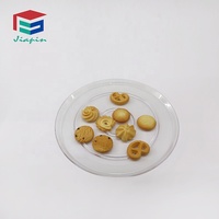 Prix usine en plastique transparent 13.5 pouces Plateau de service incassable PC fabriqué en Chine pour plat de plaque de fête