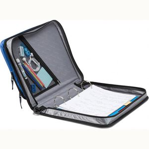 BSCI Certified <b>3</b>-<b>Ring</b> D-<b>Ring</b> Zip-Up Polyester <b>Binder</b> with 700+ Sheets Capacity and Shoulder Strap - Product Image 1