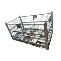 Gaiola de Armazenamento de Metal Galvanizado Dobrável de Alta Resistência