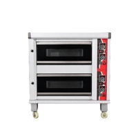 Four à pâtisserie Rui Tai Commercial à 2 niveaux et 4 plateaux, en acier inoxydable, chauffage uniforme, contrôle numérique, pour boulangerie, pâtisserie, cuisson du pain et des gâteaux