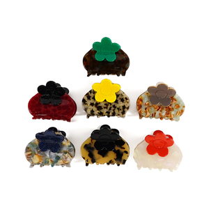 Pince à <span class=keywords><strong>cheveux</strong></span> mignonne en forme de marguerite, style acétate, petite, à maintien ferme, pour femmes et filles - Product Image 1