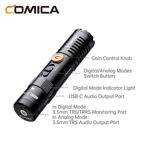 Microphone canon à condensateur cardioïde COMICA VM10 PRO, corps entièrement métallique, connexion filaire, fixation antichoc professionnelle pour caméra - Product Image 3