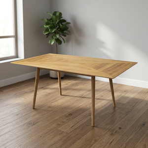 Table à manger rectangulaire moderne en bois massif, design mid-century, écologique, durable, stable, mobilier pour la maison - Product Image 3