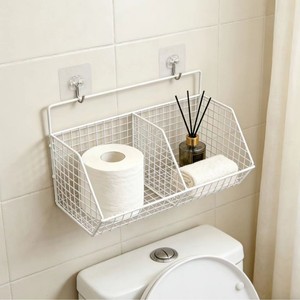 Wall Mounted <b>Storage</b> <b>Basket</b> Rectangle No Drilling Required Kitchen Spice Rack Modern Eco Friendly Organizer - Product Image 3