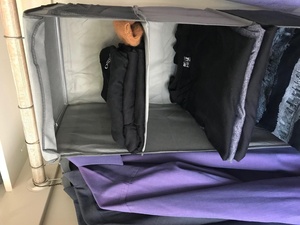 ハンギングクローゼットオーガナイザー衣類収納棚寝室棚ポータブル旅行クローゼットオーガナイザーワードローブ - Product Image 2