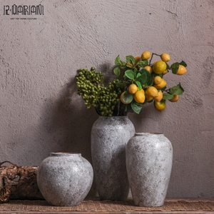 Handmade Pottery Antique Rustic Farmhouse Porcelain <strong>Flower</strong> <strong>Vase</strong> Vintage Large Ceramic Terracotta Retro Floor <strong>Vase</strong> - Product Image 4