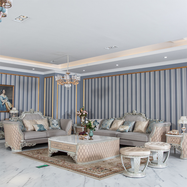 Comfortable Antique Style Modular Luxury Living Room Sofa Set Wooden Royal Classic Turkish Furniture Sofa