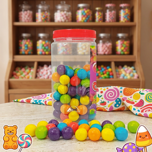 SuperLoves Lot <span class=keywords><strong>de</strong></span> 50 bonbons à mâcher colorés en forme <span class=keywords><strong>de</strong></span> bulles, saveurs <span class=keywords><strong>de</strong></span> fruits assorties, en pot, prêts à consommer, pour fêtes d'enfants, vente en <span class=keywords><strong>gros</strong></span> - Product Image 4