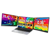Moniteur d'extension d'écran portable 2026 pour ordinateur portable, 15,6 pouces, 1080P FHD, triple écran, USB-C/IPS, Plug & Play, compatible avec les ordinateurs portables