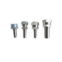 Connecteur de tuyau hydraulique, raccords hydrauliques compacts, étanches, réutilisables, 45 #   Raccords de Tuyaux Hydrauliques en Acier pour Excavatrice