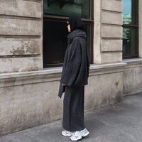 Ensemble 2 pièces tricoté haut de gamme pour femme, pull à manches longues et jupe longue, tenue modeste arabe de Dubaï, collection Hiver 2026