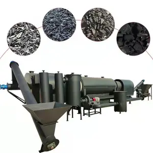 Nhà Máy Giá Chi Phí Nhỏ Bông Thân Cây Ngô Vỏ Liên Tục Quay Than Carbon Hóa Lò Cho Than Bếp Burner