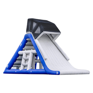 Commercial Inflatable Triangle Water Slide PVC Outdoor Aquatic Slide with Climbing Entry Swimming Pool Lake Water - Product Image 2