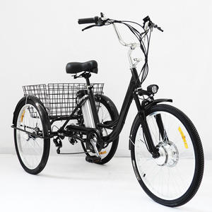 Tricycle électrique CG 24 pouces pour adultes avec vitesses et assistance au pédalage, porte-bagages, <span class=keywords><strong>petit</strong></span> véhicule électrique pour <span class=keywords><strong>le</strong></span> transport - Product Image 2