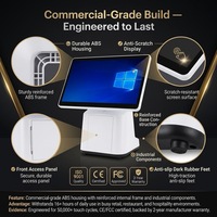 Système de point de vente tout-en-un avec écran tactile, caisse enregistreuse, ordinateur intégré Windows 10 pour magasin de détail, restaurant, supermarché, blanc