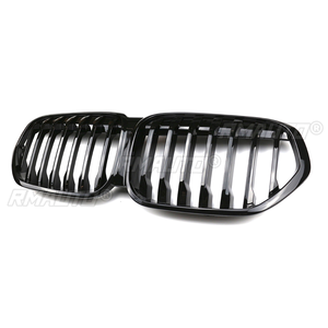 Pour BMW X1 F48 LCI 2020 2021 2022, calandre de pare-chocs avant, calandre de course, double lamelles, noir brillant, accessoires de remplacement pour voiture - Product Image 2
