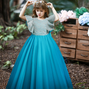 Robe de princesse pour enfants, tenue de soirée pour filles, vêtements pour grands enfants, été 2022 - Product Image 1