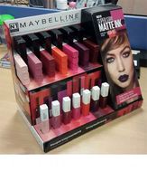 Benutzer definierte Ideen Make-up Marke Display Boden Pappe Regal Einzelhandel Lippenstift Arbeits platte kosmetische Hautpflege Produkt Rack Wimpern ständer
