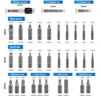 Kit d'extracteurs de vis professionnels en acier de 33 pièces avec support OEM personnalisé pour embouts de rallonge et boulons cassés