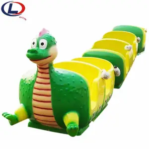 Paseos al aire libre Pista eléctrica Kiddie Dinosaur Train Fairground Equipment para la venta