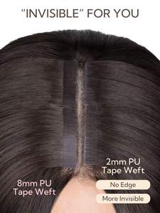 Extensions de cheveux invisibles à bandes adhésives 16-28 pouces 100g 20 pièces Cheveux humains Remy lisses brun foncé - Product Image 3