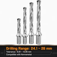 SERTAN Foret couronne 24 1/26 mm pour trous profonds, porte-outil rotatif à lame pour perceuse à percussion CNC rapide