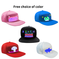 Cappellino da Baseball Luminoso con Display LED Multilingue, Messaggio Scorrevole, Cappello LED RGB Ricaricabile USB, Cappellini e Cappelli LED Programmabili